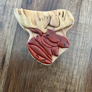 Handcrafted Wooden Moose Wall Art
